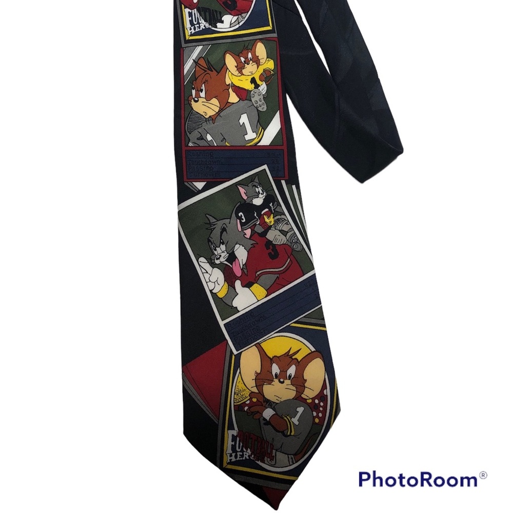 Vintage Tom and Jerry Football Tie 1994 Lakeside Apparel Rare Find